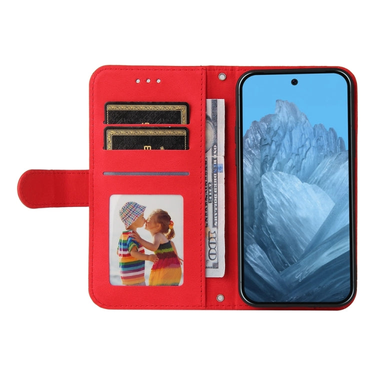 For Google Pixel 9 Skin Feel Life Tree Metal Button Leather Phone Case(Red) - Google Cases by PMC Jewellery | Online Shopping South Africa | PMC Jewellery | Buy Now Pay Later Mobicred