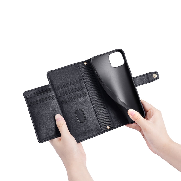 For Sharp Aqous Wish3 Sheep Texture Cross-body Zipper Wallet Leather Phone Case(Black) - More Brand by PMC TechLife | Online Shopping South Africa | PMC TechLife | Buy Now Pay Later Mobicred