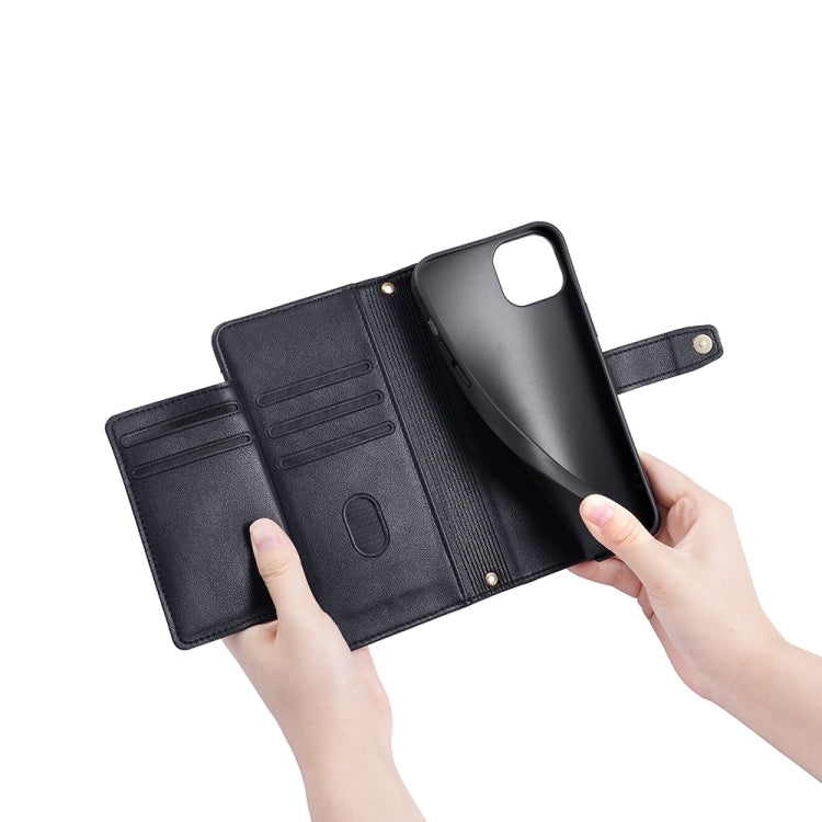 For Sharp Aquos sense8 Sheep Texture Cross-body Zipper Wallet Leather Phone Case(Black) - More Brand by PMC TechLife | Online Shopping South Africa | PMC TechLife | Buy Now Pay Later Mobicred