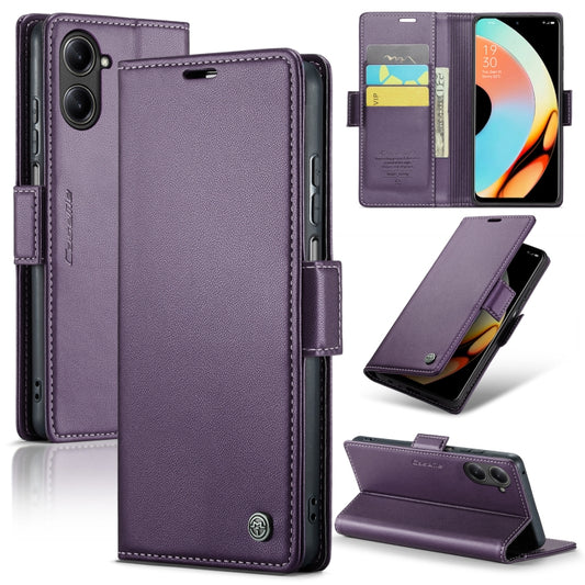 For Realme 10 Pro 5G CaseMe 023 Butterfly Buckle Litchi Texture RFID Anti-theft Leather Phone Case(Pearly Purple) - Realme Cases by CaseMe | Online Shopping South Africa | PMC Jewellery | Buy Now Pay Later Mobicred