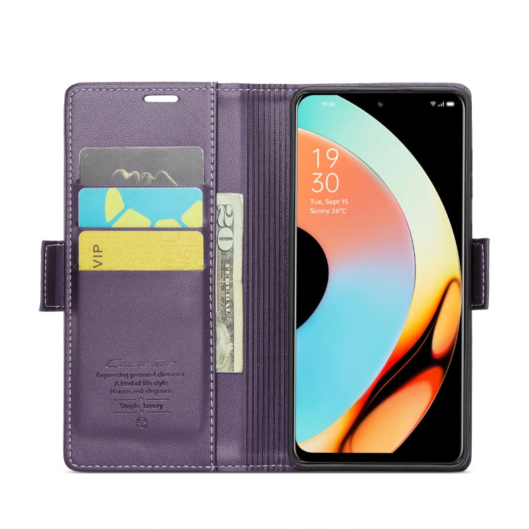 For Realme 10 Pro 5G CaseMe 023 Butterfly Buckle Litchi Texture RFID Anti-theft Leather Phone Case(Pearly Purple) - Realme Cases by CaseMe | Online Shopping South Africa | PMC Jewellery | Buy Now Pay Later Mobicred