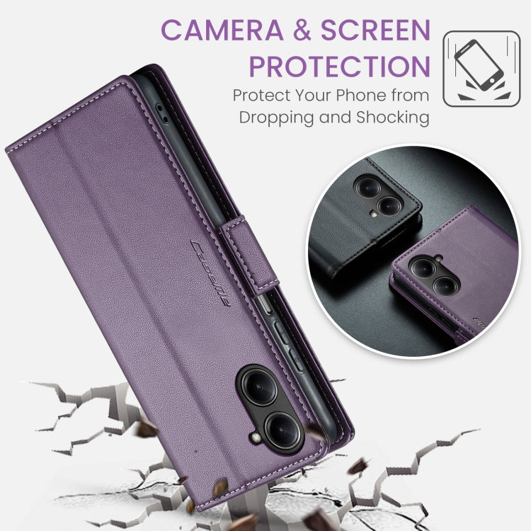 For Realme 10 Pro 5G CaseMe 023 Butterfly Buckle Litchi Texture RFID Anti-theft Leather Phone Case(Pearly Purple) - Realme Cases by CaseMe | Online Shopping South Africa | PMC Jewellery | Buy Now Pay Later Mobicred