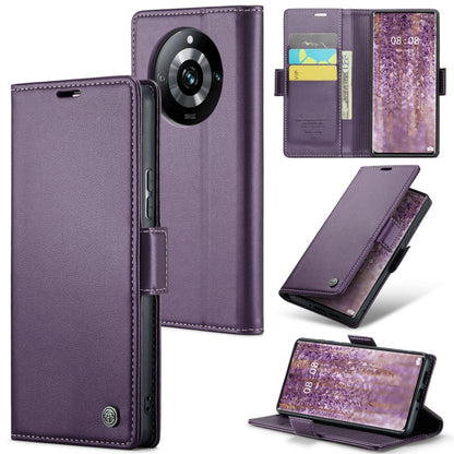 For Realme 11 Pro/11 Pro+ CaseMe 023 Butterfly Buckle Litchi Texture RFID Anti-theft Leather Phone Case(Pearly Purple) - Realme Cases by CaseMe | Online Shopping South Africa | PMC Jewellery | Buy Now Pay Later Mobicred