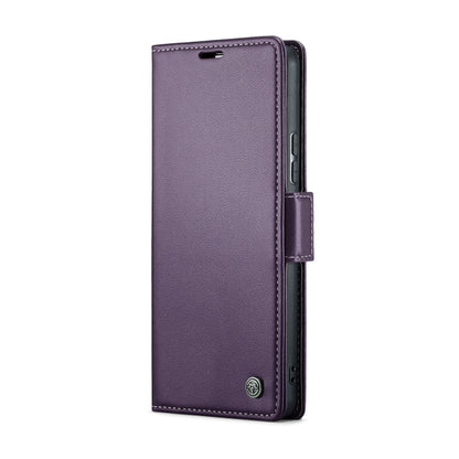 For Realme 11 Pro/11 Pro+ CaseMe 023 Butterfly Buckle Litchi Texture RFID Anti-theft Leather Phone Case(Pearly Purple) - Realme Cases by CaseMe | Online Shopping South Africa | PMC Jewellery | Buy Now Pay Later Mobicred