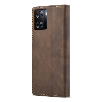 For OPPO A57 4G Global/A57S 4G Global/A77 4G Global CaseMe 013 Multifunctional Horizontal Flip Leather Phone Case(Coffee) - OPPO Cases by CaseMe | Online Shopping South Africa | PMC Jewellery | Buy Now Pay Later Mobicred