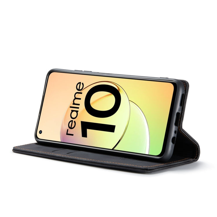 For Realme 10 4G CaseMe 013 Multifunctional Horizontal Flip Leather Phone Case(Black) - Realme Cases by CaseMe | Online Shopping South Africa | PMC Jewellery | Buy Now Pay Later Mobicred