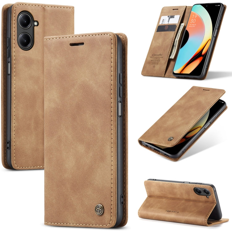 For Realme 10 Pro 5G CaseMe 013 Multifunctional Horizontal Flip Leather Phone Case(Brown) - Realme Cases by CaseMe | Online Shopping South Africa | PMC Jewellery | Buy Now Pay Later Mobicred