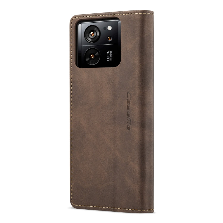 For Xiaomi 13T/13T Pro CaseMe 013 Multifunctional Horizontal Flip Leather Phone Case(Coffee) - Xiaomi Cases by CaseMe | Online Shopping South Africa | PMC Jewellery | Buy Now Pay Later Mobicred