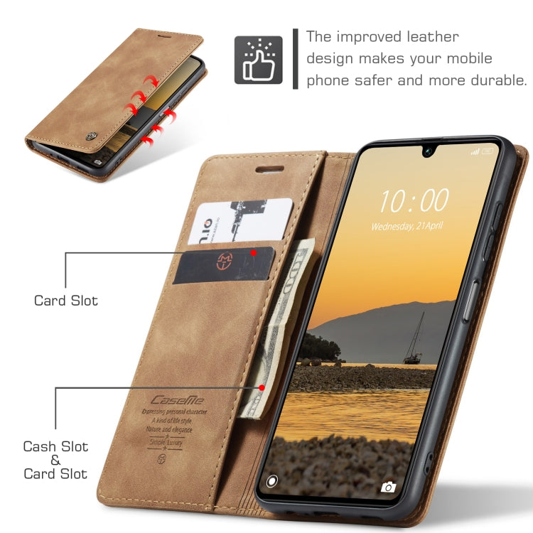 For Xiaomi Redmi 13C 4G Global / 13C 5G CaseMe 013 Multifunctional Horizontal Flip Leather Phone Case(Brown) - Xiaomi Cases by CaseMe | Online Shopping South Africa | PMC Jewellery | Buy Now Pay Later Mobicred