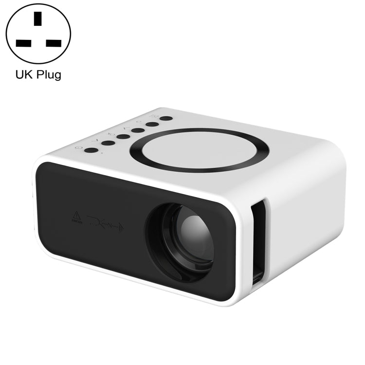 T300S 320x240 24ANSI Lumens Mini LCD Projector Supports Wired & Wireless Same Screen, Specification:UK Plug(White) - Mini Projector by PMC Jewellery | Online Shopping South Africa | PMC Jewellery | Buy Now Pay Later Mobicred