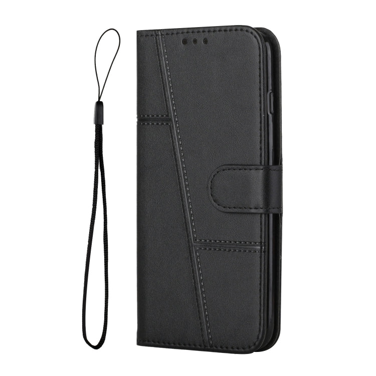 For OPPO Reno10 5G Global/Reno10 Pro 5G Global Stitching Calf Texture Buckle Leather Phone Case(Black) - OPPO Cases by PMC Jewellery | Online Shopping South Africa | PMC Jewellery