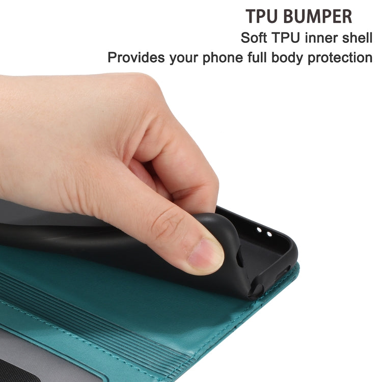 For iPhone 16 Plus Cat Embossing Pattern Leather Phone Case with Lanyard(Blue) - iPhone 16 Plus Cases by PMC TechLife | Online Shopping South Africa | PMC TechLife | Buy Now Pay Later Mobicred