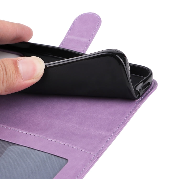 For iPhone 16 Pro Embossed Sunflower Leather Phone Case(Purple) - iPhone 16 Pro Cases by PMC TechLife | Online Shopping South Africa | PMC TechLife | Buy Now Pay Later Mobicred