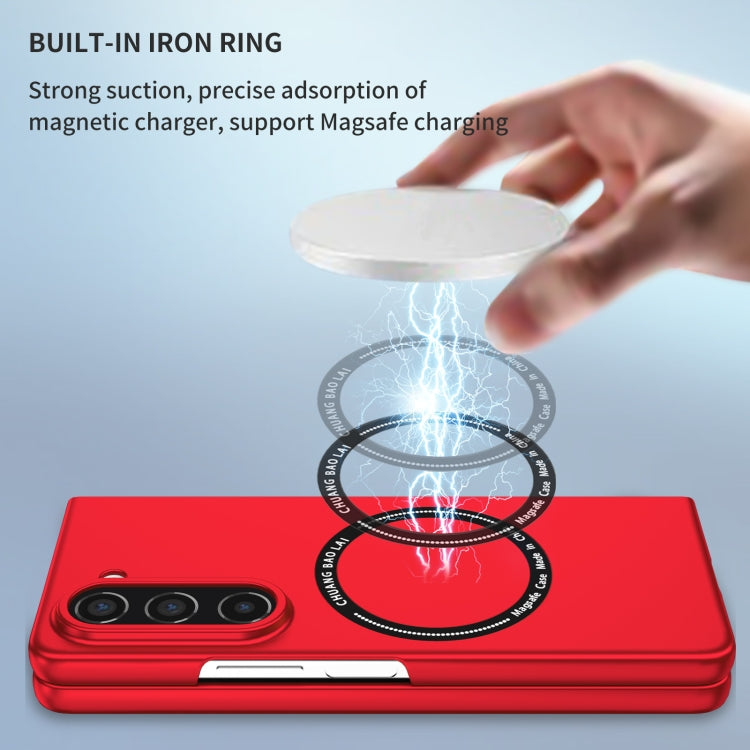 For Samsung Galaxy Z Fold5 Magsafe Magnetic Folding PC Phone Case(Red) - Galaxy Z Fold5 Cases by PMC TechLife | Online Shopping South Africa | PMC TechLife