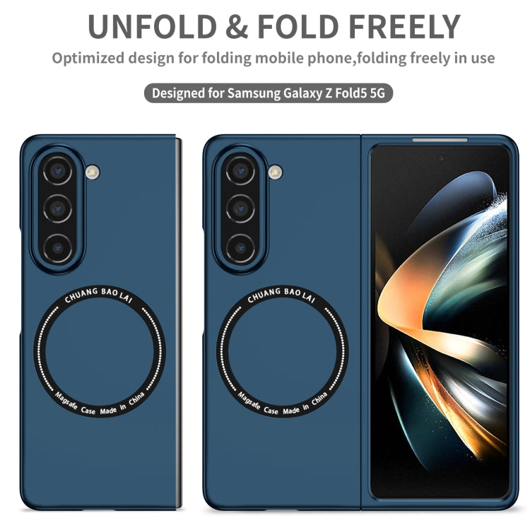 For Samsung Galaxy Z Fold5 Magsafe Magnetic Folding PC Phone Case(Blue) - Galaxy Z Fold5 Cases by PMC TechLife | Online Shopping South Africa | PMC TechLife