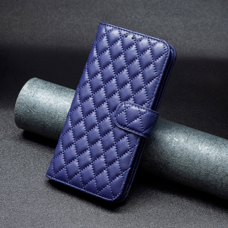 For iPhone 16 Diamond Lattice Wallet Flip Leather Phone Case(Blue) - iPhone 16 Cases by PMC TechLife | Online Shopping South Africa | PMC TechLife | Buy Now Pay Later Mobicred
