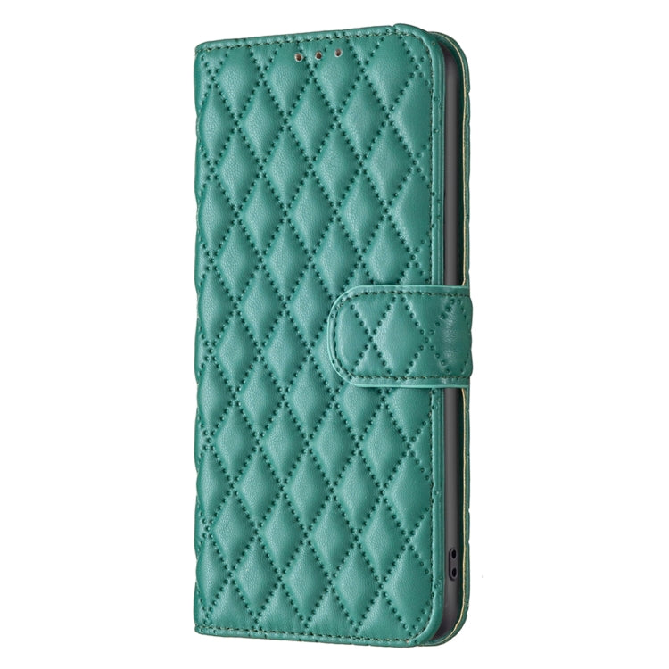 For iPhone 16 Plus Diamond Lattice Wallet Flip Leather Phone Case(Green) - iPhone 16 Plus Cases by PMC TechLife | Online Shopping South Africa | PMC TechLife | Buy Now Pay Later Mobicred