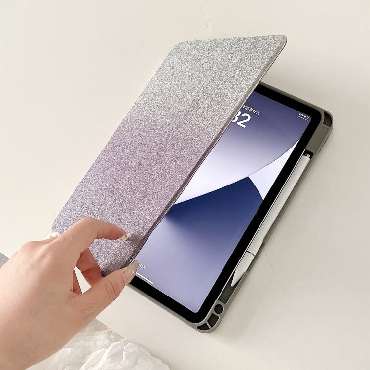 For iPad Air 11 2025 / 2024 / Pro 11 Gradient Glitter Magnetic Split Leather Tablet Case(Purple) - iPad Pro 11 (2022/2021) Cases by PMC TechLife | Online Shopping South Africa | PMC TechLife | Buy Now Pay Later Mobicred