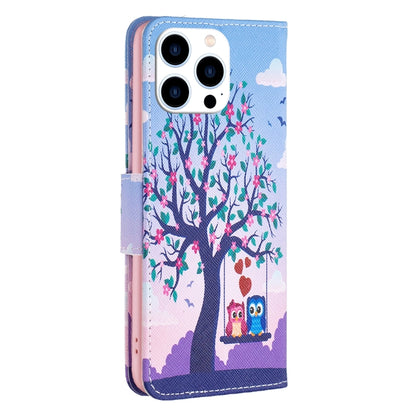 For iPhone 16 Pro Max Colored Drawing Pattern Flip Leather Phone Case(Owl) - iPhone 16 Pro Max Cases by PMC Jewellery | Online Shopping South Africa | PMC Jewellery | Buy Now Pay Later Mobicred