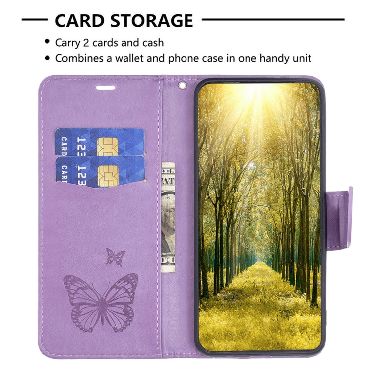 For iPhone 16 Plus Embossing Two Butterflies Pattern Leather Phone Case(Purple) - free shipping - PMC TechLife - Order now!