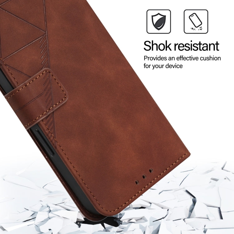 For iPhone 16 Pro Max Crossbody 3D Embossed Flip Leather Phone Case(Brown) - iPhone 16 Pro Max Cases by PMC TechLife | Online Shopping South Africa | PMC TechLife | Buy Now Pay Later Mobicred
