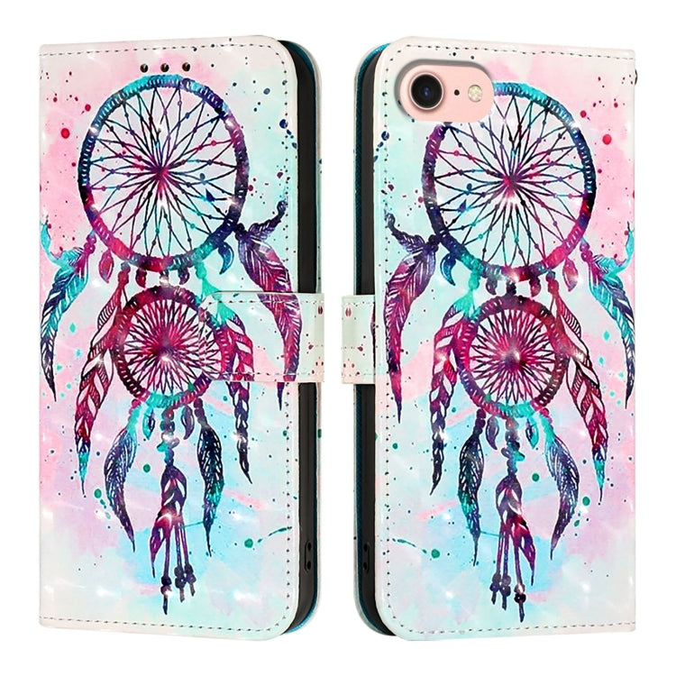 For iPhone SE 2024 3D Painting Horizontal Flip Leather Phone Case(Color Drop Wind Chimes) - More iPhone Cases by PMC Jewellery | Online Shopping South Africa | PMC Jewellery | Buy Now Pay Later Mobicred