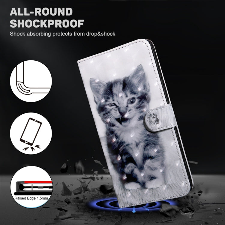 For Google Pixel 9 3D Painted Pattern Leather Phone Case(Smile Cat) - Google Cases by PMC Jewellery | Online Shopping South Africa | PMC Jewellery | Buy Now Pay Later Mobicred