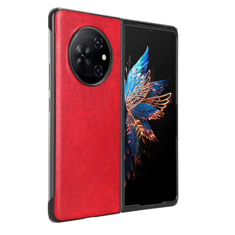 For Tecno Phantom V Fold Litchi Texture Back Cover Phone Case(Red) - Tecno Cases by PMC TechLife | Online Shopping South Africa | PMC TechLife