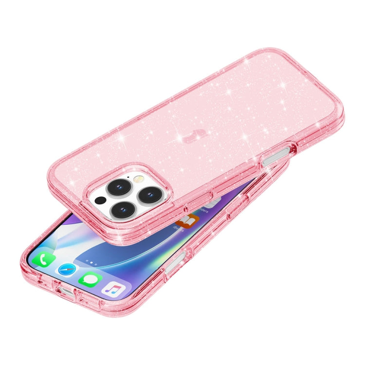For iPhone 16 Pro Shockproof Terminator Glitter Powder Phone Case(Pink) - free shipping - PMC TechLife - Order now!