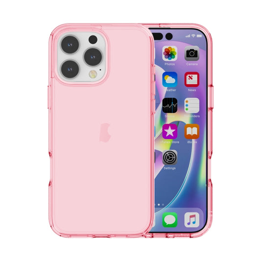 For iPhone 16 Pro Shockproof Terminator Transparent Phone Case(Pink) - iPhone 16 Pro Cases by PMC Jewellery | Online Shopping South Africa | PMC Jewellery | Buy Now Pay Later Mobicred