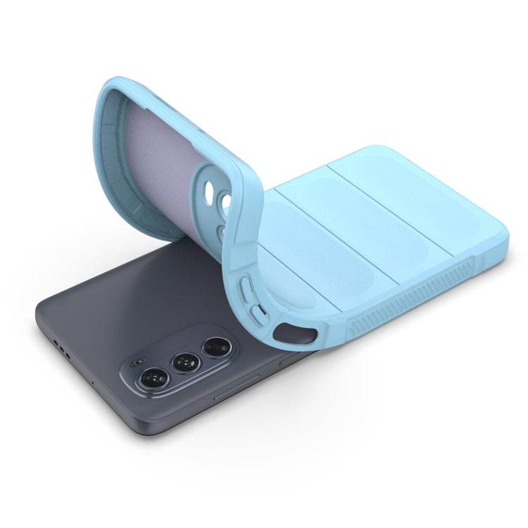 For Motorola Moto G62 5G Magic Shield TPU + Flannel Phone Case(Red) - Motorola Cases by PMC TechLife | Online Shopping South Africa | PMC TechLife | Buy Now Pay Later Mobicred