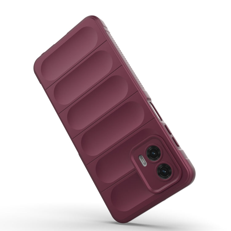 For Motorola Moto G73 5G Magic Shield TPU + Flannel Phone Case(Dark Blue) - Motorola Cases by PMC TechLife | Online Shopping South Africa | PMC TechLife | Buy Now Pay Later Mobicred