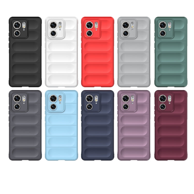 For Motorola Edge 40 5G Magic Shield TPU + Flannel Phone Case(White) - Motorola Cases by PMC TechLife | Online Shopping South Africa | PMC TechLife | Buy Now Pay Later Mobicred