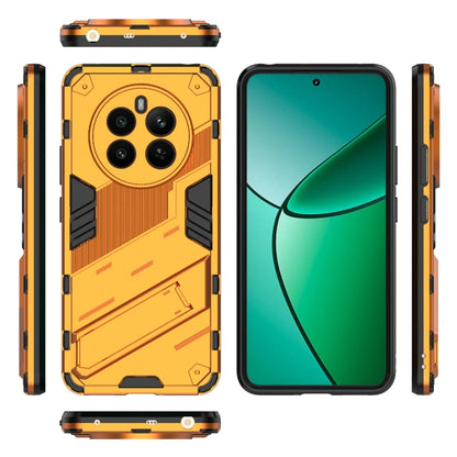 For Realme 12+ 5G Global Punk Armor 2 in 1 PC + TPU Phone Case with Holder(Orange) - Realme Cases by PMC Jewellery | Online Shopping South Africa | PMC Jewellery | Buy Now Pay Later Mobicred