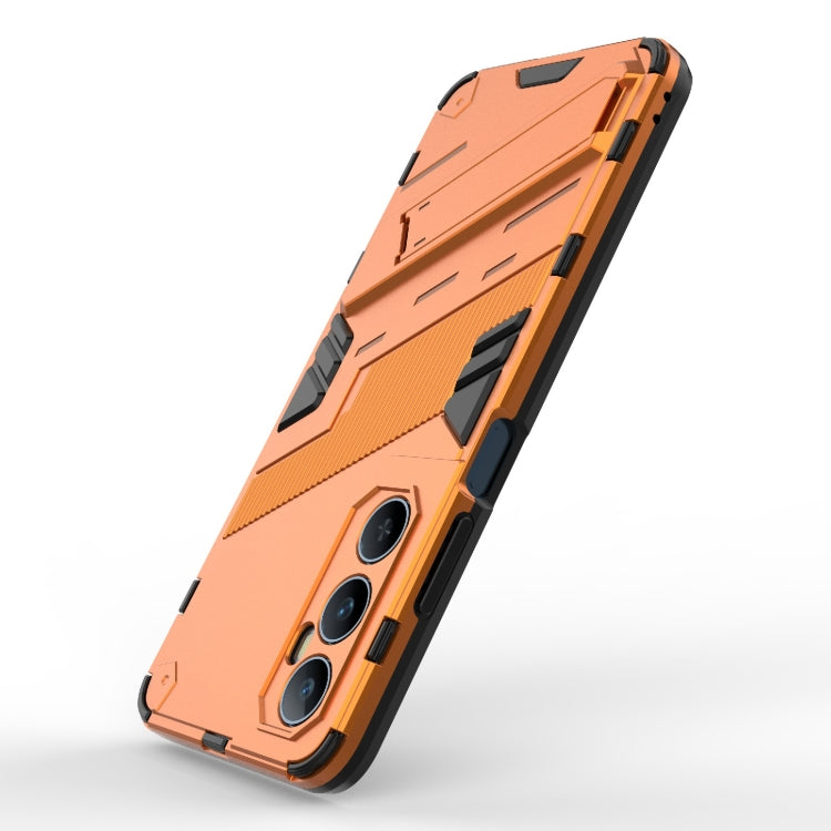 For Realme C65 4G Global Punk Armor 2 in 1 PC + TPU Phone Case with Holder(Orange) - Realme Cases by PMC Jewellery | Online Shopping South Africa | PMC Jewellery | Buy Now Pay Later Mobicred
