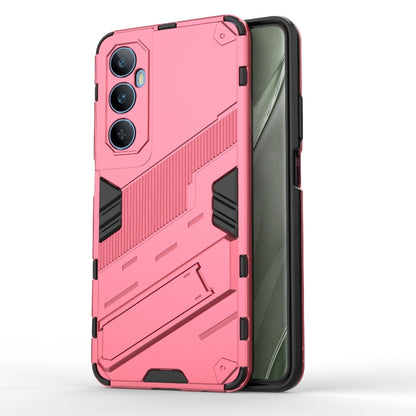 For Realme C65 4G Global Punk Armor 2 in 1 PC + TPU Phone Case with Holder(Light Red) - Realme Cases by PMC Jewellery | Online Shopping South Africa | PMC Jewellery | Buy Now Pay Later Mobicred