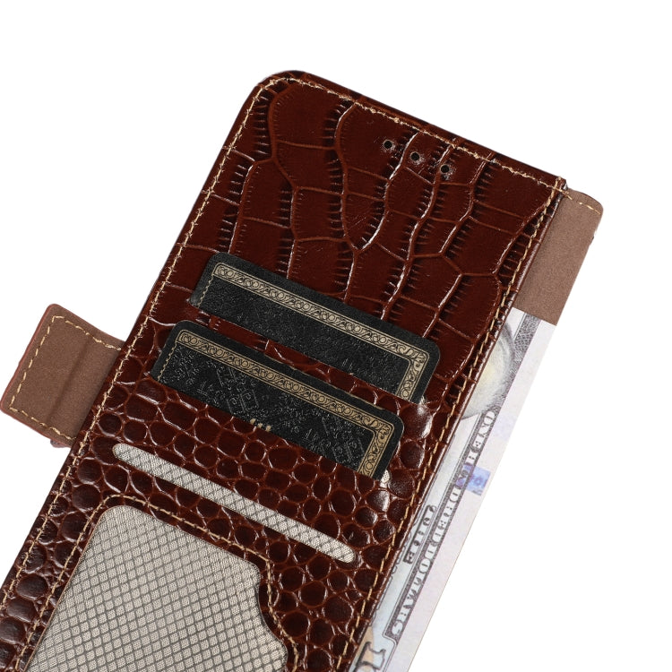 For OnePlus Ace 2 Pro Crocodile Top Layer Cowhide Leather Phone Case(Brown) - free shipping - PMC TechLife - Order now!