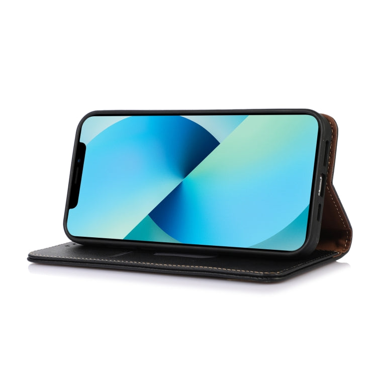 For Nokia C110 KHAZNEH Nappa Top Layer Cowhide Leather Phone Case(Black) - Nokia Cases by PMC TechLife | Online Shopping South Africa | PMC TechLife | Buy Now Pay Later Mobicred