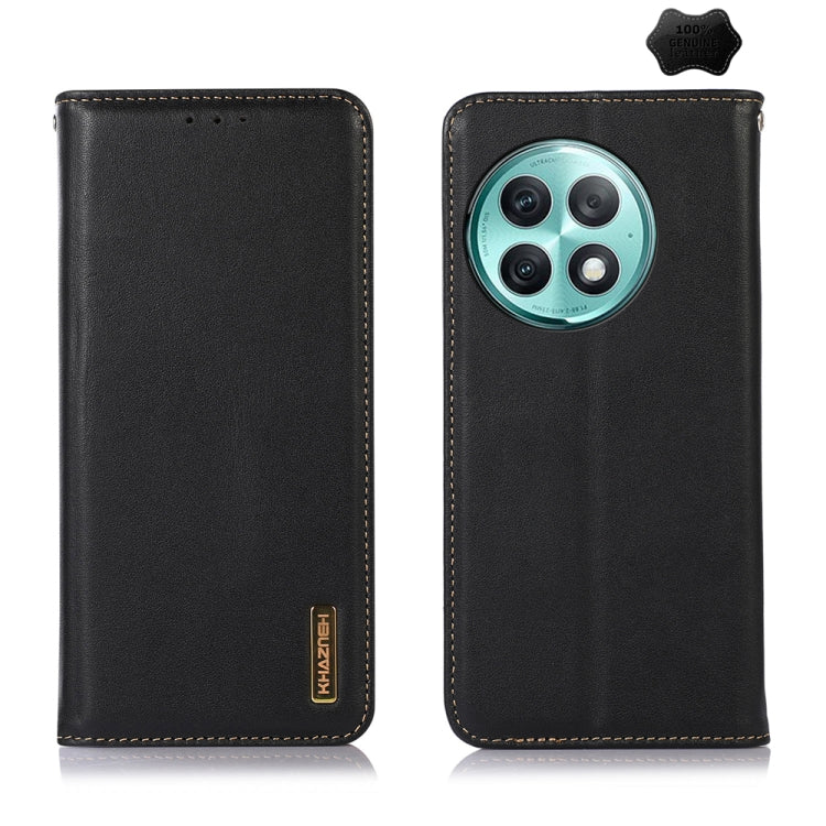 For OnePlus Ace 2 Pro KHAZNEH Nappa Top Layer Cowhide Leather Phone Case(Black) - OnePlus Cases by PMC TechLife | Online Shopping South Africa | PMC TechLife | Buy Now Pay Later Mobicred