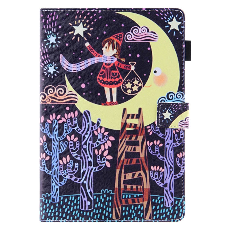 For Amazon Fire Max 11 2023 Colored Drawing Leather Smart Tablet Case(Catch Stars Girl) - Amazon by PMC TechLife | Online Shopping South Africa | PMC TechLife | Buy Now Pay Later Mobicred