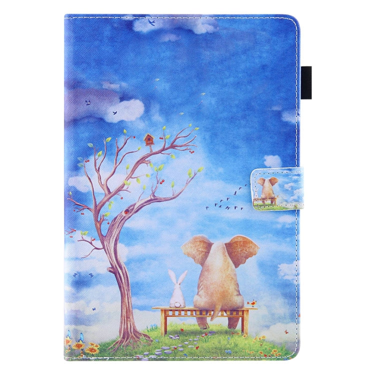 For Amazon Fire Max 11 2023 Colored Drawing Leather Smart Tablet Case(Elephant Rabbit) - Amazon by PMC TechLife | Online Shopping South Africa | PMC TechLife | Buy Now Pay Later Mobicred