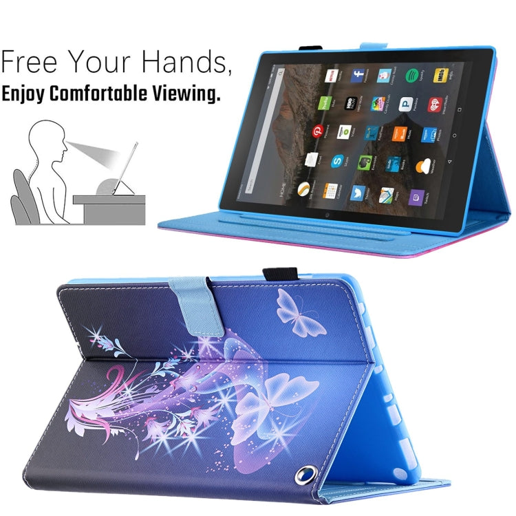 For Amazon Fire Max 11 2023 Colored Drawing Smart Leather Tablet Case(Fantasy Butterfly) - Amazon by PMC TechLife | Online Shopping South Africa | PMC TechLife | Buy Now Pay Later Mobicred