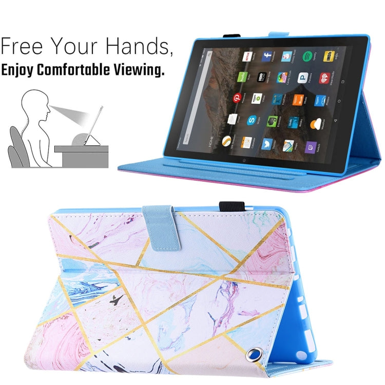 For Amazon Fire Max 11 2023 Colored Drawing Leather Smart Tablet Case(Geometric Marble) - free shipping - PMC TechLife - Order now!