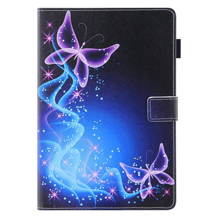 For Amazon Fire Max 11 2023 Colored Drawing Leather Smart Tablet Case(Dual Purple Butterflies) - Amazon by PMC TechLife | Online Shopping South Africa | PMC TechLife | Buy Now Pay Later Mobicred