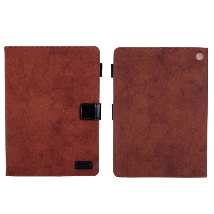 For Amazon Fire Max 11 2023 Cloth Texture Leather Smart Tablet Case(Brown) - free shipping - PMC TechLife - Order now!