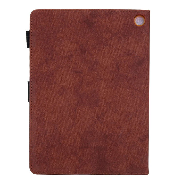 For Amazon Fire Max 11 2023 Cloth Texture Leather Smart Tablet Case(Brown) - free shipping - PMC TechLife - Order now!