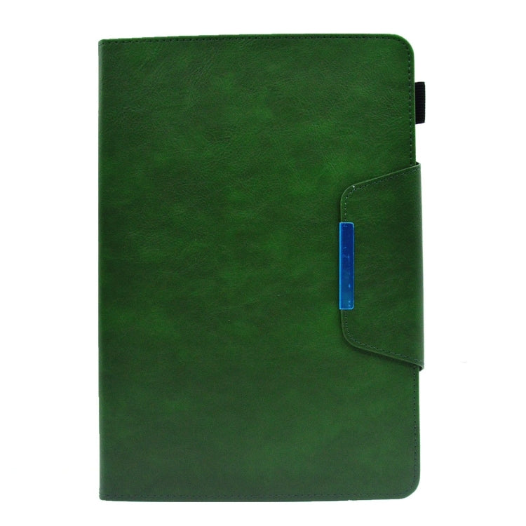 For Amazon Fire Max 11 2023 Suede Cross Texture Magnetic Clasp Leather Tablet Case(Green) - Amazon by PMC TechLife | Online Shopping South Africa | PMC TechLife | Buy Now Pay Later Mobicred