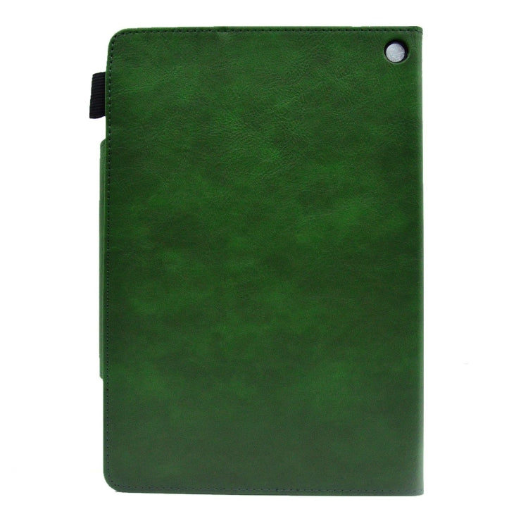 For Amazon Fire Max 11 2023 Suede Cross Texture Magnetic Clasp Leather Tablet Case(Green) - Amazon by PMC TechLife | Online Shopping South Africa | PMC TechLife | Buy Now Pay Later Mobicred