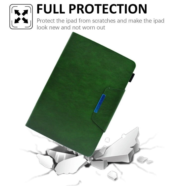 For Amazon Fire Max 11 2023 Suede Cross Texture Magnetic Clasp Leather Tablet Case(Green) - Amazon by PMC TechLife | Online Shopping South Africa | PMC TechLife | Buy Now Pay Later Mobicred