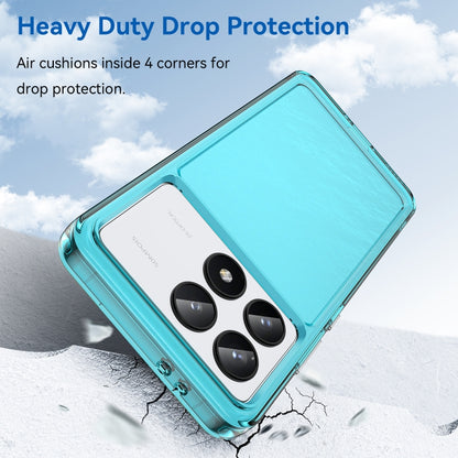 For Xiaomi Redmi K70 Pro Candy Series TPU Phone Case(Transparent Blue) - K70 Pro Cases by PMC Jewellery | Online Shopping South Africa | PMC Jewellery | Buy Now Pay Later Mobicred